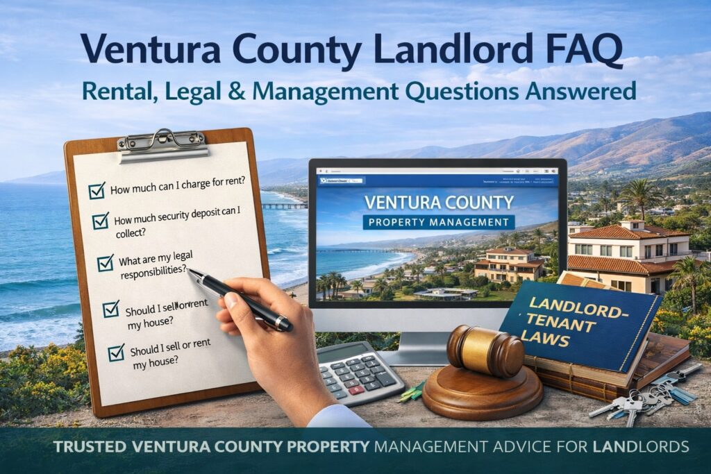 Ventura County landlord FAQ about rent, security deposits, landlord responsibilities, and property management