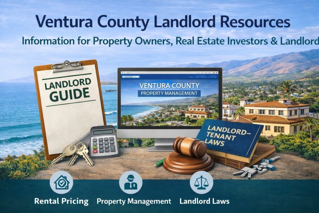 Ventura County landlord resources for rental property owners including rental pricing, property management, and landlord laws