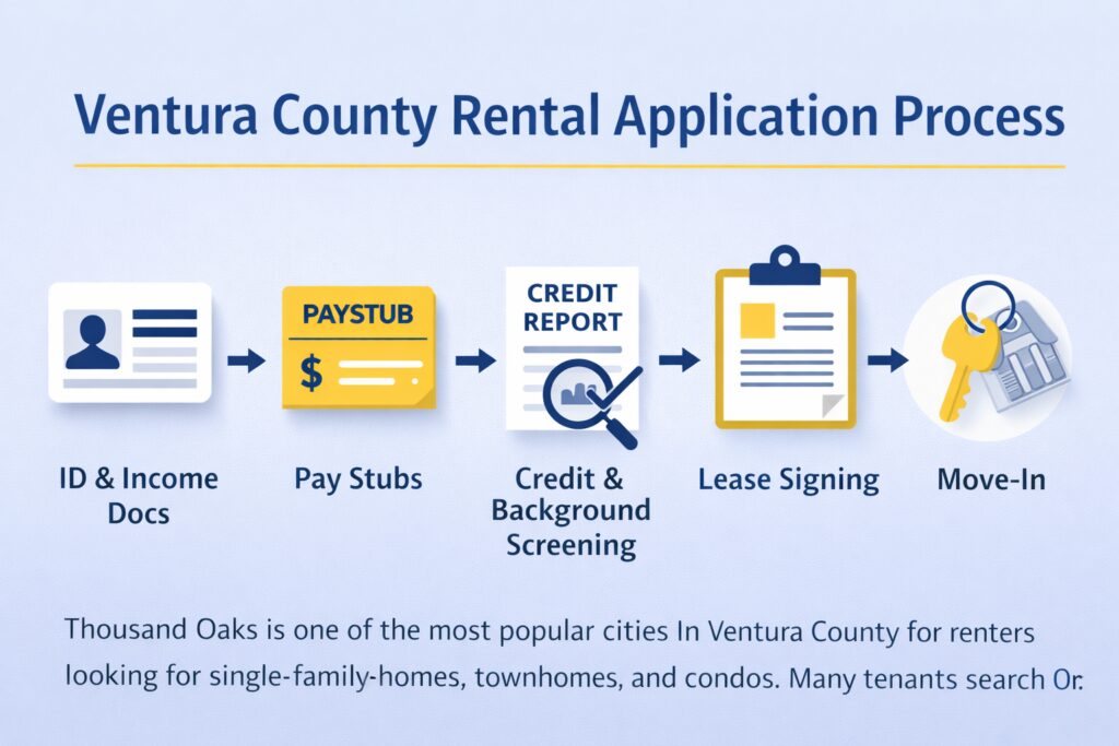 Ventura County rental application process showing steps for applying for a rental home