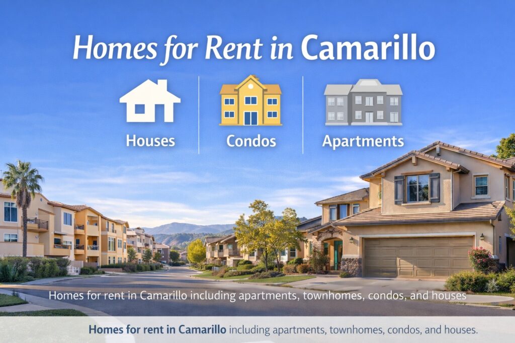 Homes for rent in Camarillo California including apartments condos townhomes and houses