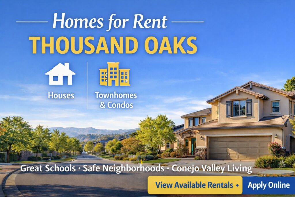 Homes for rent in Thousand Oaks California suburban neighborhoods