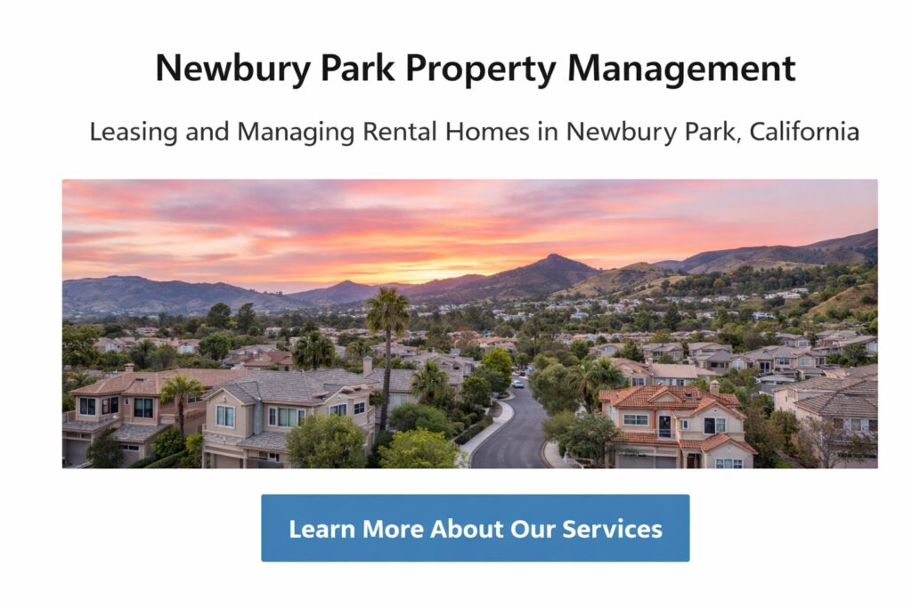 Newbury Park property management services for rental homes in Newbury Park California
