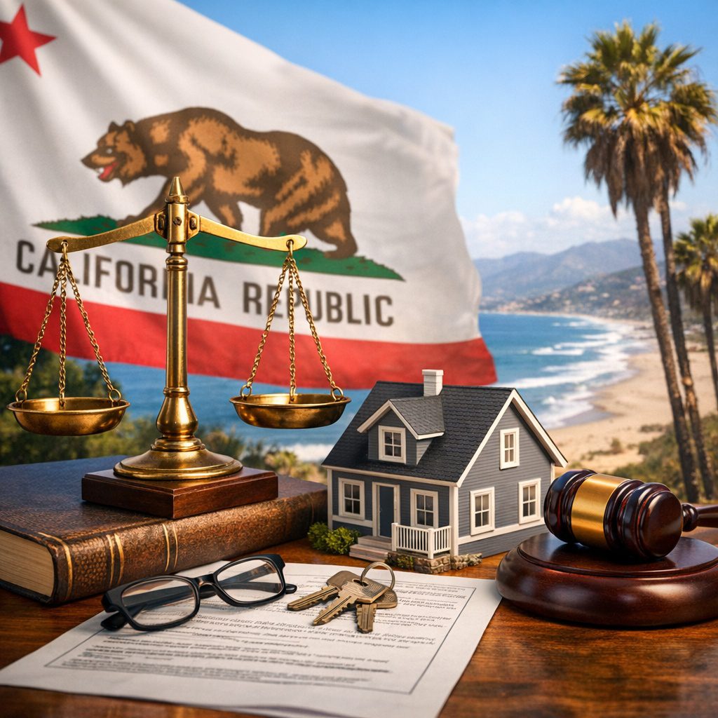 Ventura County landlord laws California property management legal compliance scales of justice rental property